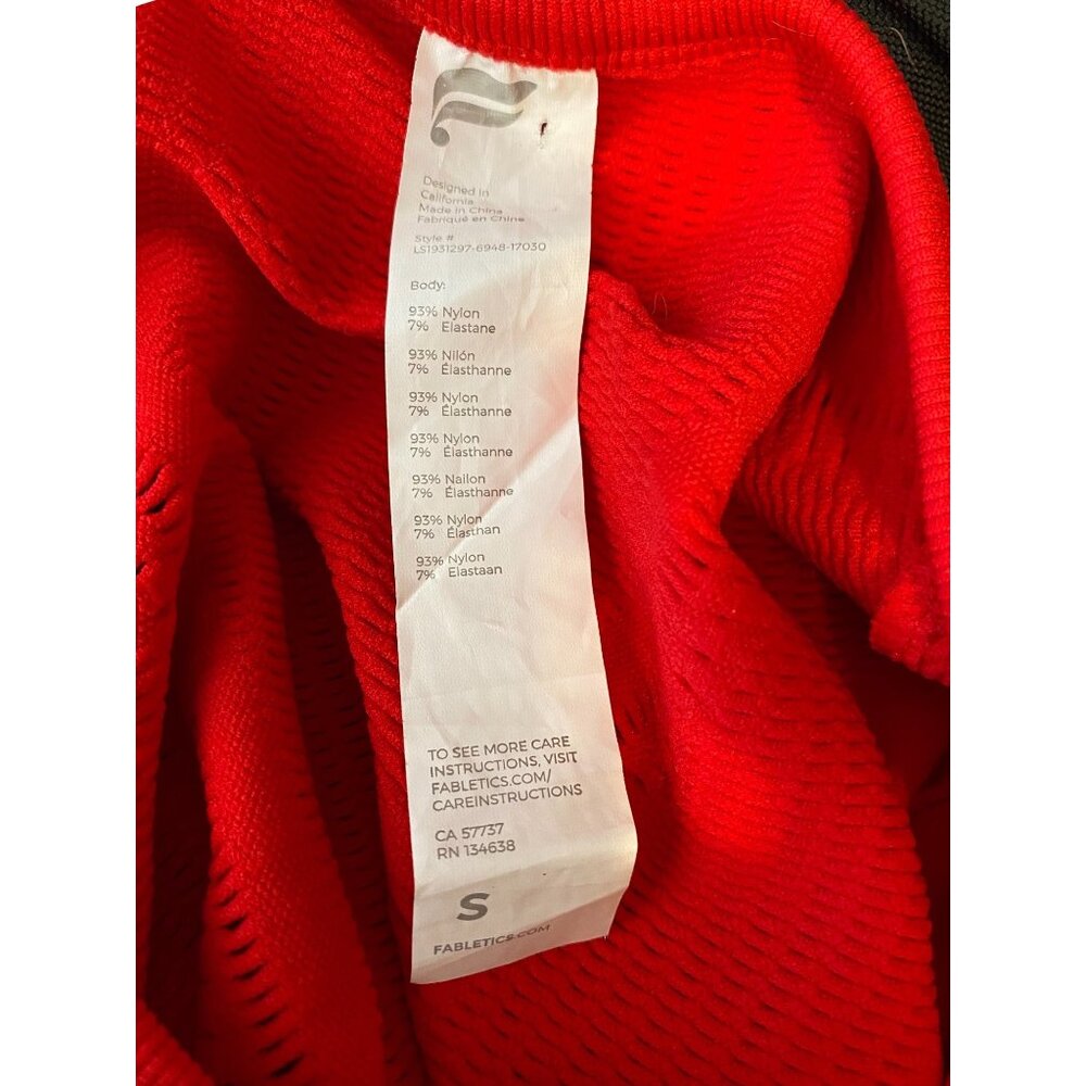 Fabletics Red Workout Suit Small - image 8